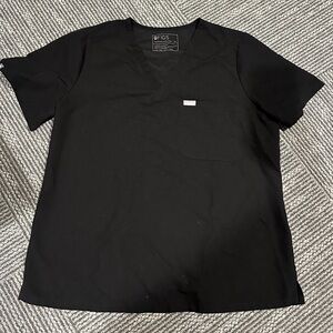 Women’s Figs Black Scrub Top